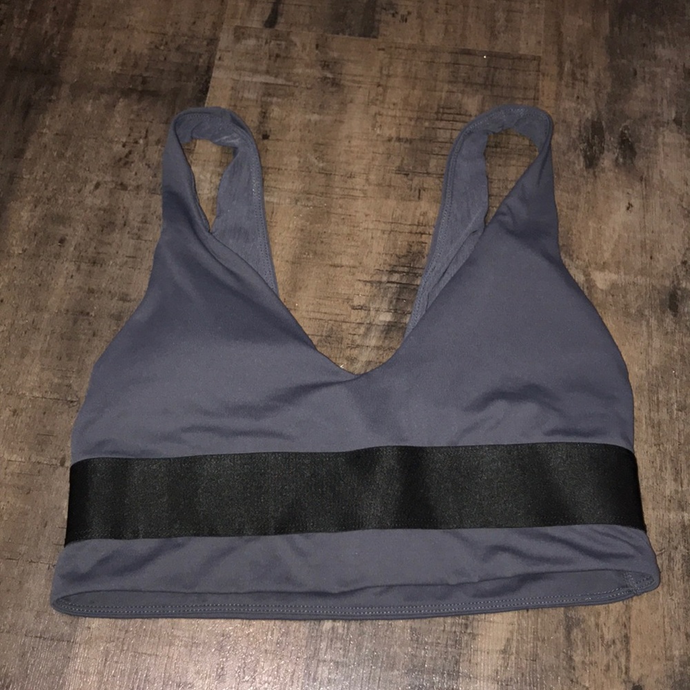 Grey Fabletics Sports Bra
